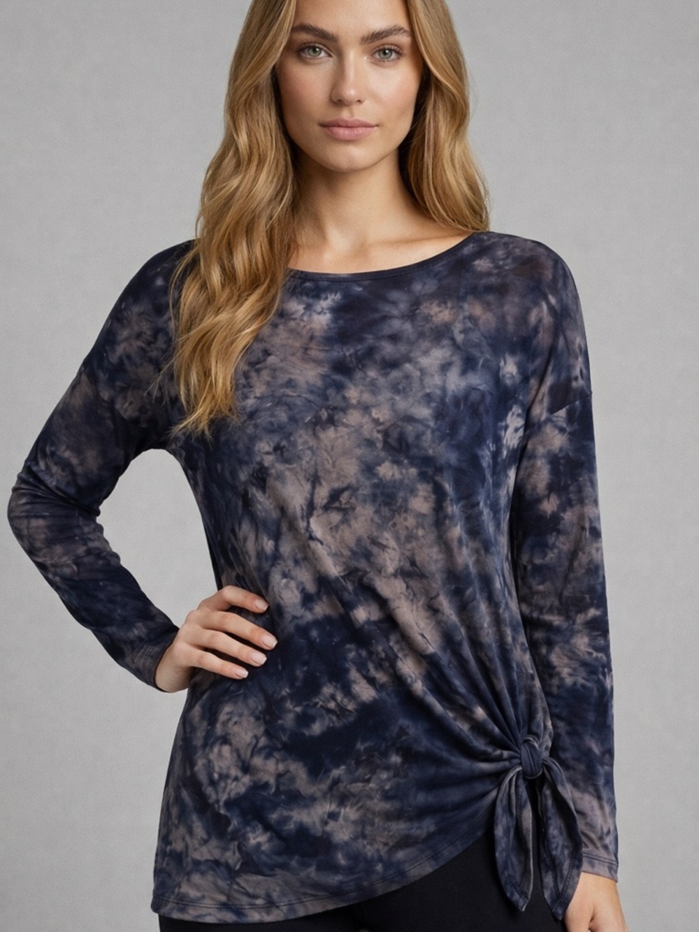 Lululemon athletica Tie-Dye Side-Tie Long Sleeve-Sheer Tunic-Size 14